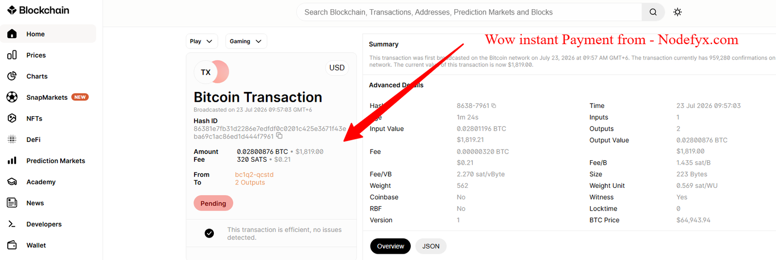 Payment Proof